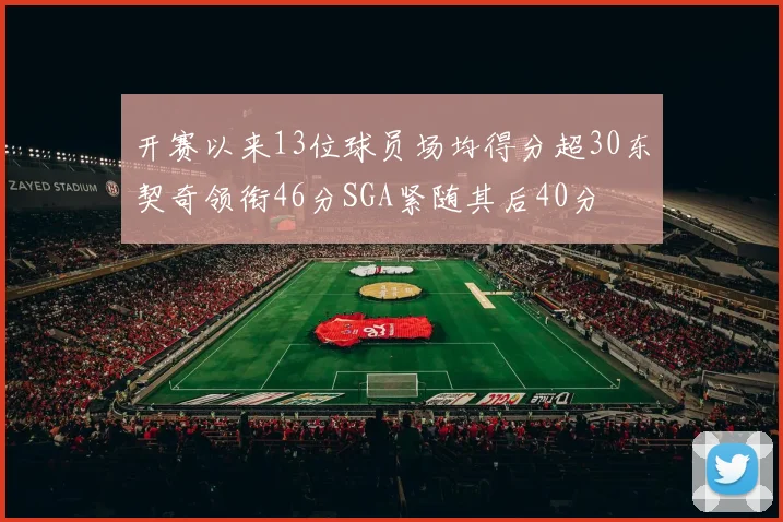 开赛以来13位球员场均得分超30东契奇领衔46分SGA紧随其后40分